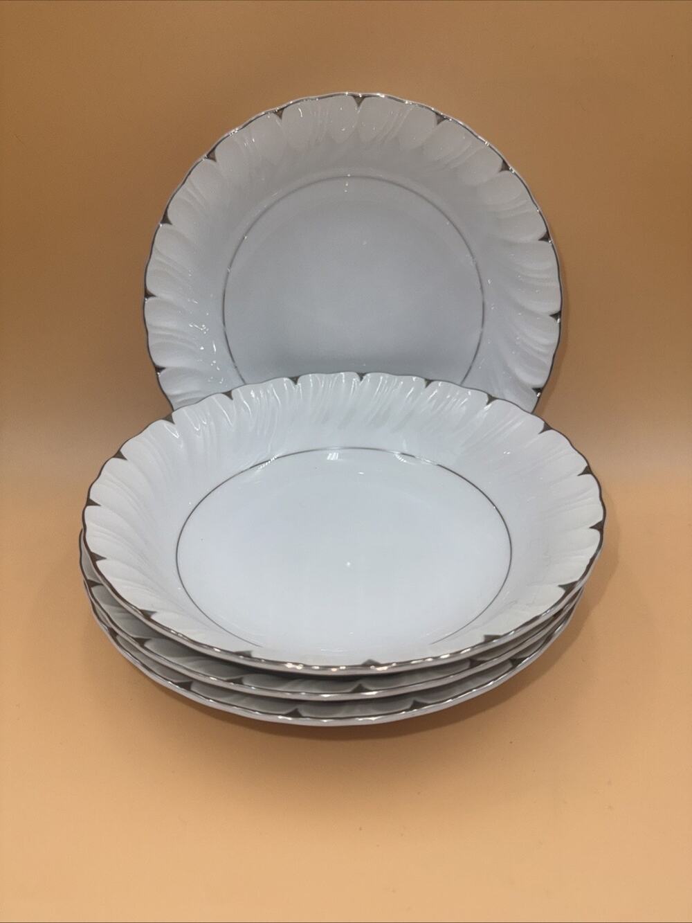 Set of 4-Vintage Soup Bowls Harmony House Heirloom Fine China #3512, 7-3/4